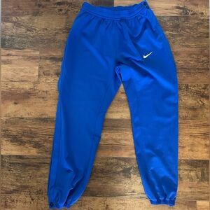 Nike Blue Men's Track Pants Straight Leg Snap Breakaway Closure Athleisure Sport